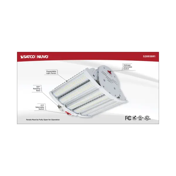 LED Shoe Box Lamp - 90/100/110 Wattage Selectable - 3K/4K/5K CCT Selectable - 120-277 Volt - White Finish - Image 16