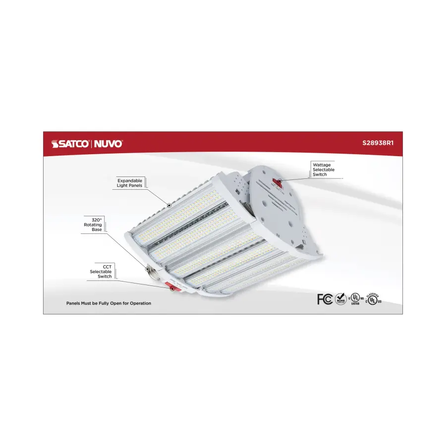 LED Shoe Box Lamp - 90/100/110 Wattage Selectable - 3K/4K/5K CCT Selectable - 120-277 Volt - White Finish - Image 16
