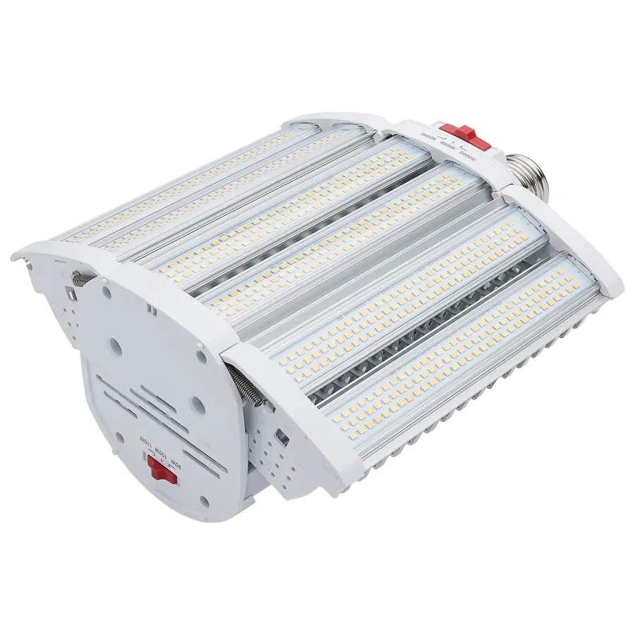 LED Shoe Box Lamp - 90/100/110 Wattage Selectable - 3K/4K/5K CCT Selectable - 120-277 Volt - White Finish - Image 5