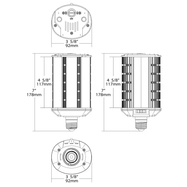 10/20/30 Wattage Selectable - LED Hi-Pro Wall Pack - CCT Selectable 3K/4K/5K - Type B - Ballast Bypass - Medium base - 100-277 Volt - ColorQuick Technology - PowerQuick Technology - Image 13