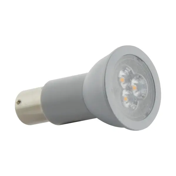 Satco's 3-watt R12 LED elevator and display lamp is your best choice to reduce heat build-up from older halogen technologies while reducing energy and maintenance costs. The familiar look and performance of this lamp makes it perfect for elevators, lobbies, and other areas a little extra light is needed. This energy efficient lamp delivers 15,000 hours of warm white light.