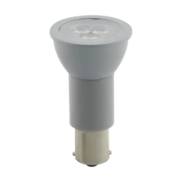 Satco's 3-watt R12 LED elevator and display lamp is your best choice to reduce heat build-up from older halogen technologies while reducing energy and maintenance costs. The familiar look and performance of this lamp makes it perfect for elevators, lobbies, and other areas a little extra light is needed. This energy efficient lamp delivers 15,000 hours of warm white light. - alternate view