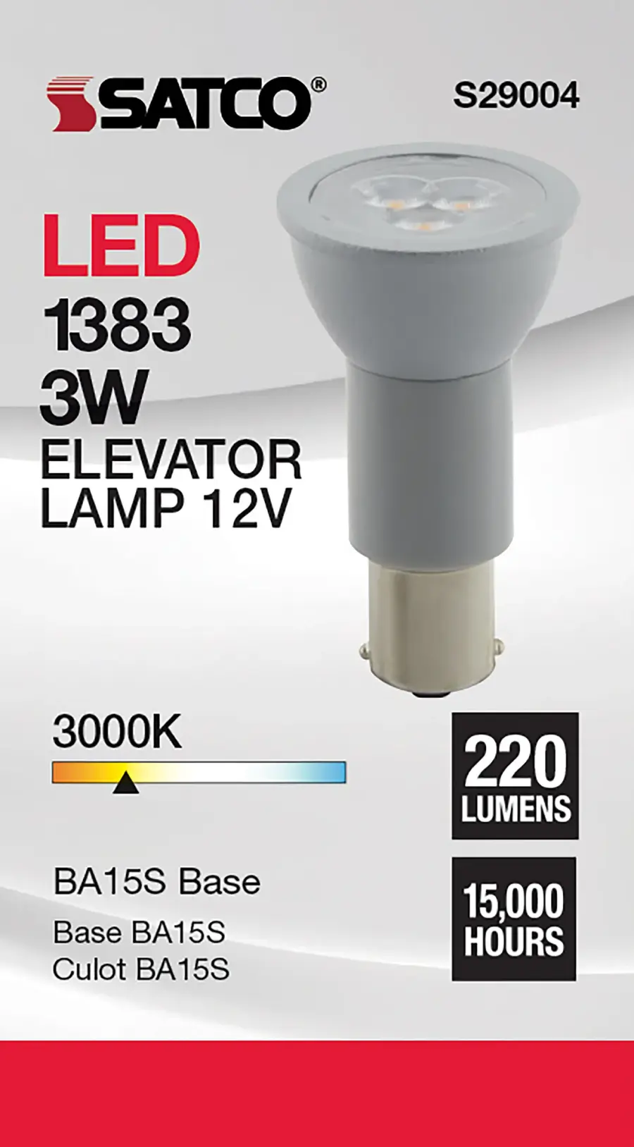 3 Watt - R12 LED - 3000K - Bayonet Single Contact Base - 12 Volt - Image 5