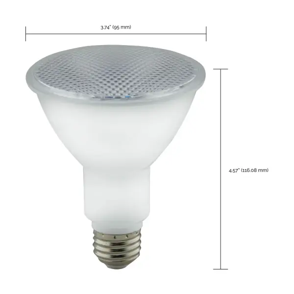 8 Watt - PAR30LN LED - Amber color - 40 deg. Beam Angle - Medium base - 120 Volt - Turtle Friendly - Image 6