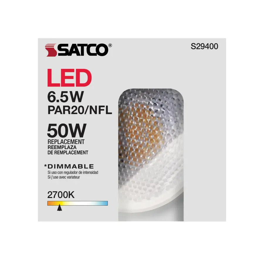 6.5 Watt - PAR20 LED - 2700K - 25 deg. Beam Angle - Medium base - 120 Volt - Image 12