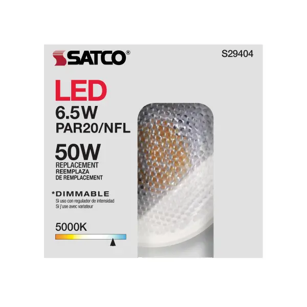 6.5 Watt - PAR20 LED - 5000K - 25 deg. Beam Angle - Medium base - 120 Volt - Image 10