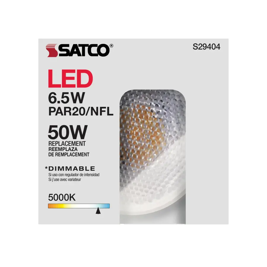 6.5 Watt - PAR20 LED - 5000K - 25 deg. Beam Angle - Medium base - 120 Volt - Image 10