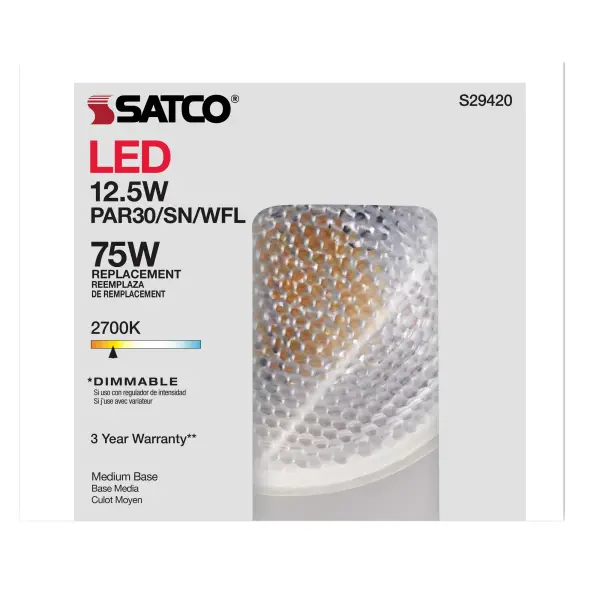 12.5 Watt - PAR30SN LED - 2700K - 60 deg. Beam Angle - Medium base - 120 Volt - Image 12