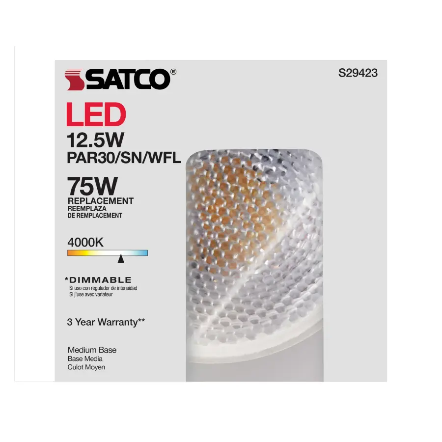 12.5 Watt - PAR30SN LED - 4000K - 60 deg. Beam Angle - Medium base - 120 Volt - Image 12