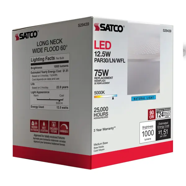 12.5 Watt - PAR30LN LED - 2700K - 60 deg. Beam Angle - Medium base - 120 Volt - Image 10