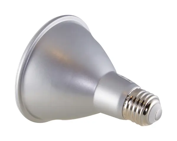 Satco's LED 12.5-watt, PAR30LN lamp maintains the familiar look of the Halogen PAR and Gen1 LED lamps they replace; but at 90 CRI and a higher lumens per watt ratio, it delivers superior light and improved efficiency. Designed for use in track, recessed fixtures and wet locations including outdoor and landscape applications, this versatile lamp has a multitude of applications. This lamp is dimmable and delivers 25,000 hours of cool white light. - alternate view