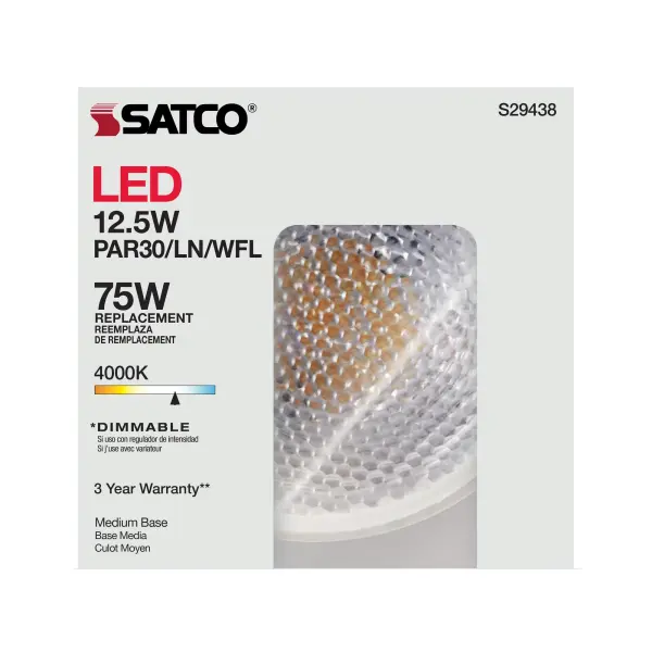 12.5 Watt - PAR30LN LED - 4000K - 60 deg. Beam Angle - Medium base - 120 Volt - Image 12