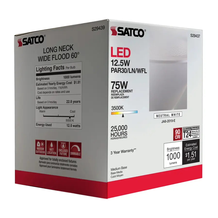 12.5 Watt - PAR30LN LED - 5000K - 60 deg. Beam Angle - Medium base - 120 Volt - Image 11