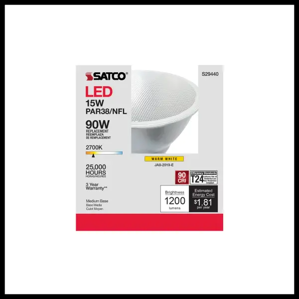15 Watt - PAR38 LED - 2700K - 25 deg. Beam Angle - Medium base - 120 Volt - Image 6