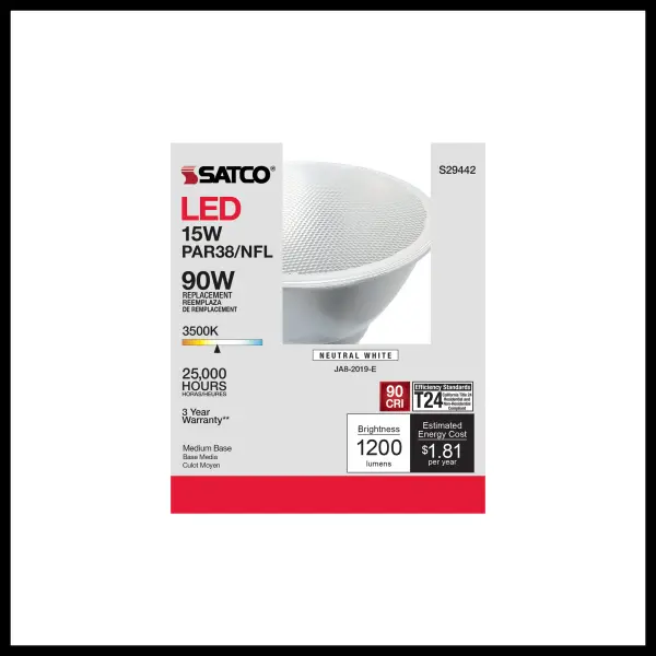 15 Watt - PAR38 LED - 3500K - 25 deg. Beam Angle - Medium base - 120 Volt - Image 6