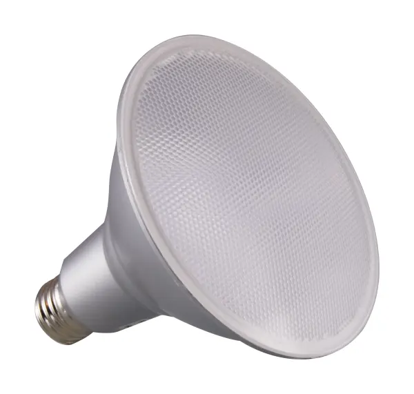 Satco's LED 15-watt, PAR38 lamp maintains the familiar look of the Halogen PAR and Gen1 LED lamps they replace; but at 90 CRI and a higher lumens per watt ratio, it delivers superior light and improved efficiency. Designed for use in track, recessed fixtures and wet locations including outdoor and landscape applications, this versatile lamp has a multitude of applications. This lamp is dimmable and delivers 25,000 hours of cool white light.