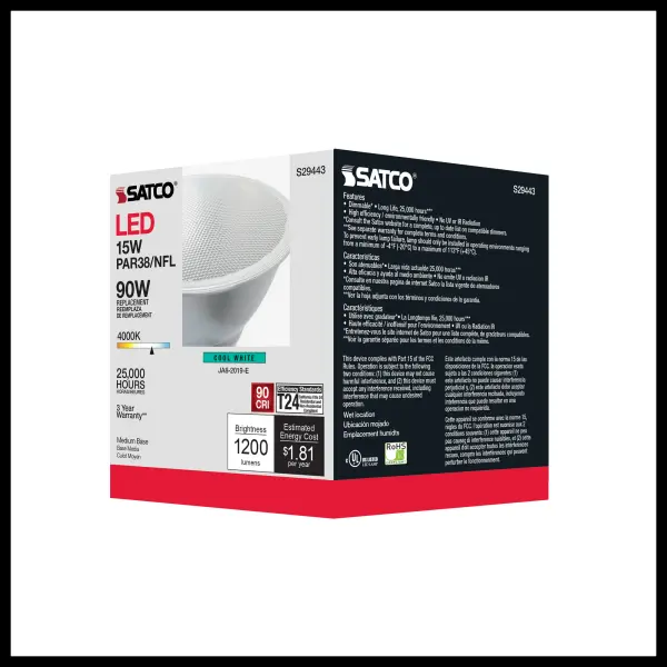 15 Watt - PAR38 LED - 4000K - 25 deg. Beam Angle - Medium base - 120 Volt - Image 11