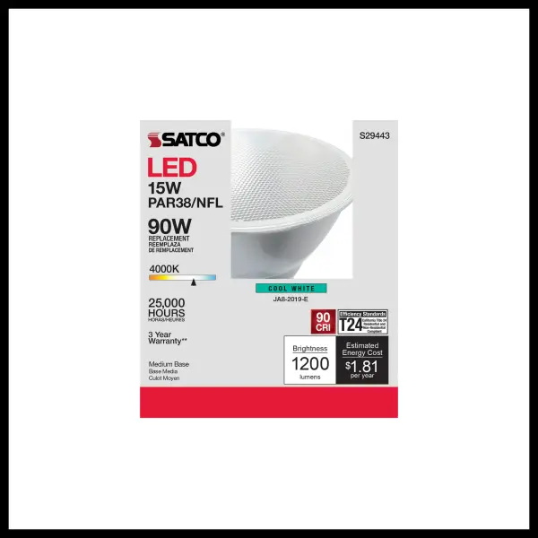 15 Watt - PAR38 LED - 4000K - 25 deg. Beam Angle - Medium base - 120 Volt - Image 6