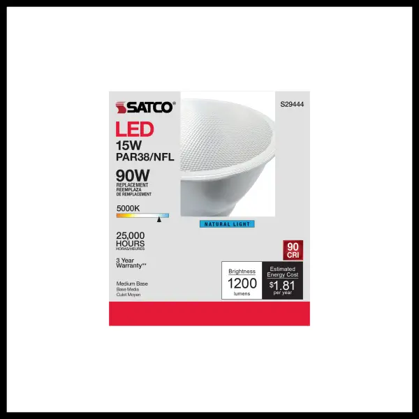 15 Watt - PAR38 LED - 5000K - 25 deg. Beam Angle - Medium base - 120 Volt - Image 6