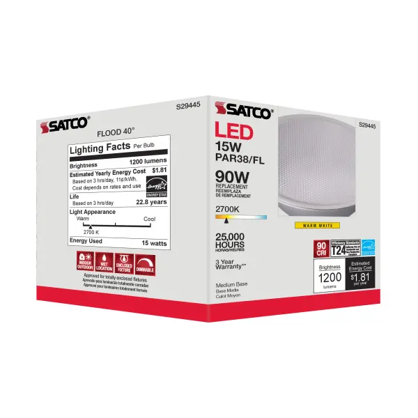15 Watt - PAR38 LED - 2700K - 40 deg. Beam Angle - Medium base - 120 Volt - Image 11
