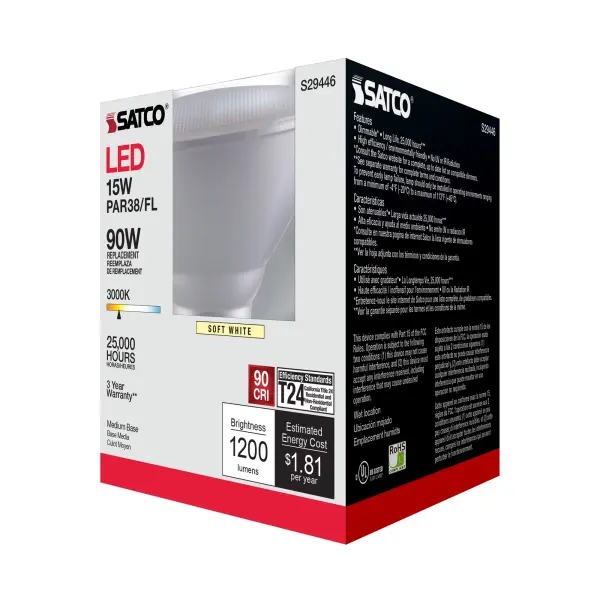 15 Watt - PAR38 LED - 3000K - 40 deg. Beam Angle - Medium base - 120 Volt - Image 11