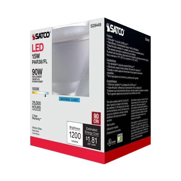 15 Watt - PAR38 LED - 5000K - 40 deg. Beam Angle - Medium base - 120 Volt - Image 11
