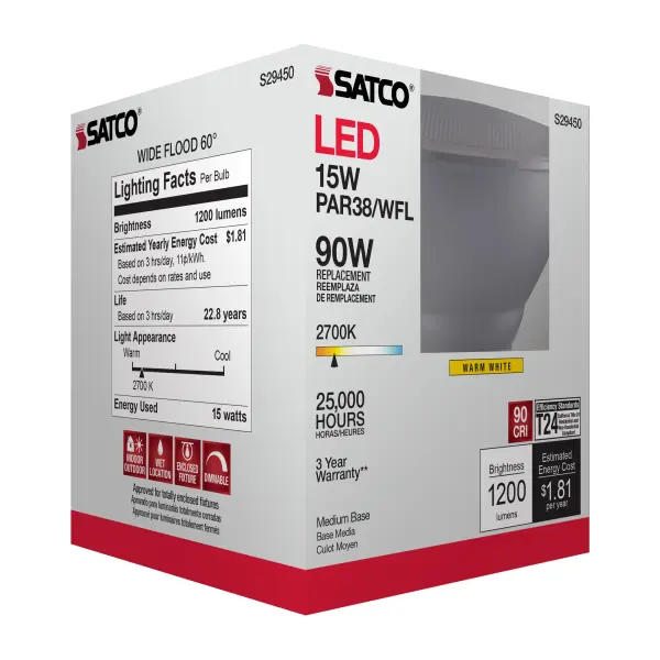 15 Watt - PAR38 LED - 2700K - 60 deg. Beam Angle - Medium base - 120 Volt - Image 11