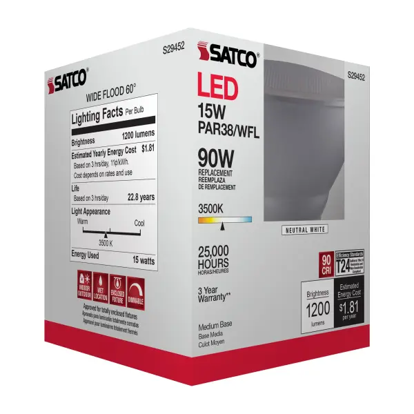15 Watt - PAR38 LED - 3500K - 60 deg. Beam Angle - Medium base - 120 Volt - Image 11