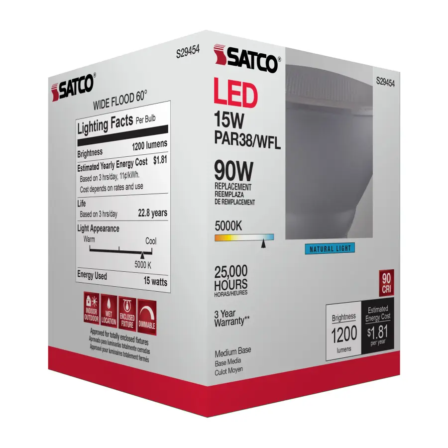 15 Watt - PAR38 LED - 5000K - 60 deg. Beam Angle - Medium base - 120 Volt - Image 11