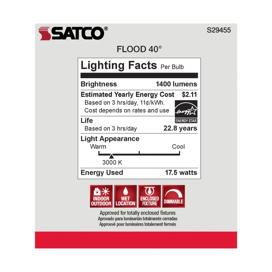 17.5 Watt - PAR38 LED - 3000K - 40 deg. Beam Angle - Medium base - 120 Volt - Image 9