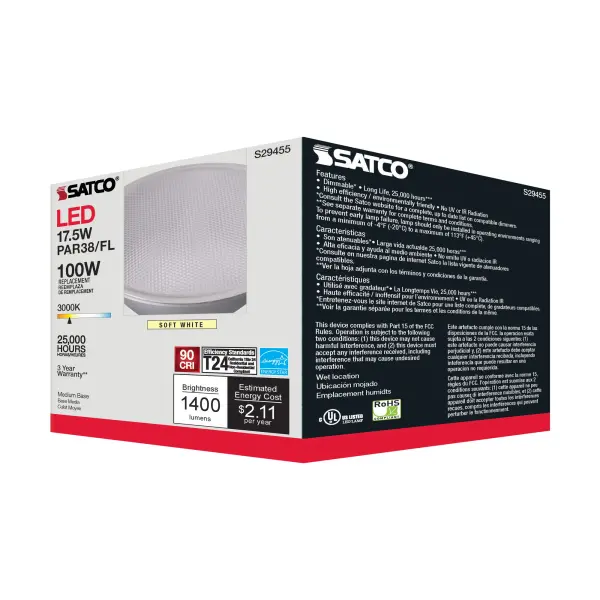 17.5 Watt - PAR38 LED - 3000K - 40 deg. Beam Angle - Medium base - 120 Volt - Image 10