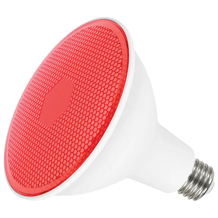 11.5 Watt PAR38 LED - Red - 90 degree Beam Angle - Medium base - 120 Volt - Image 2