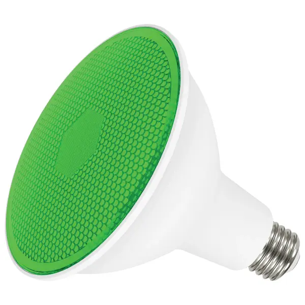 11.5 Watt PAR38 LED - Green - 90 degree Beam Angle - Medium base - 120 Volt - Image 2