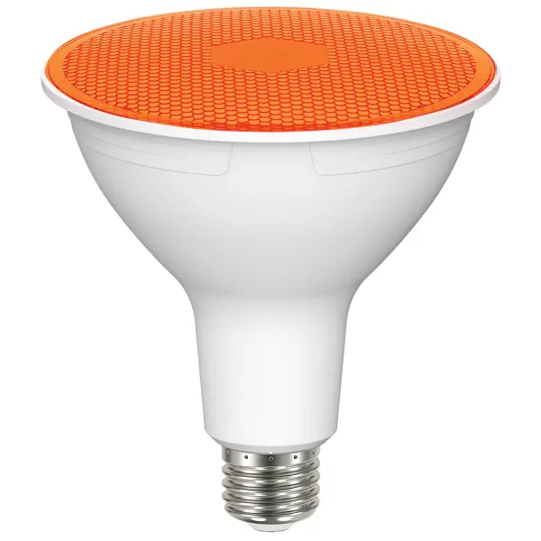 11.5 Watt PAR38 LED - Amber - 90 degree Beam Angle - Medium base - 120 Volt - Image 1