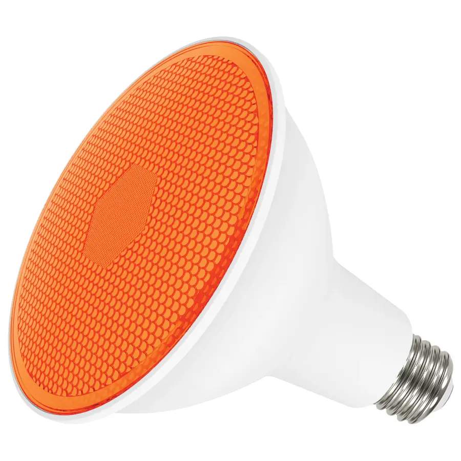 11.5 Watt PAR38 LED - Amber - 90 degree Beam Angle - Medium base - 120 Volt - Image 2
