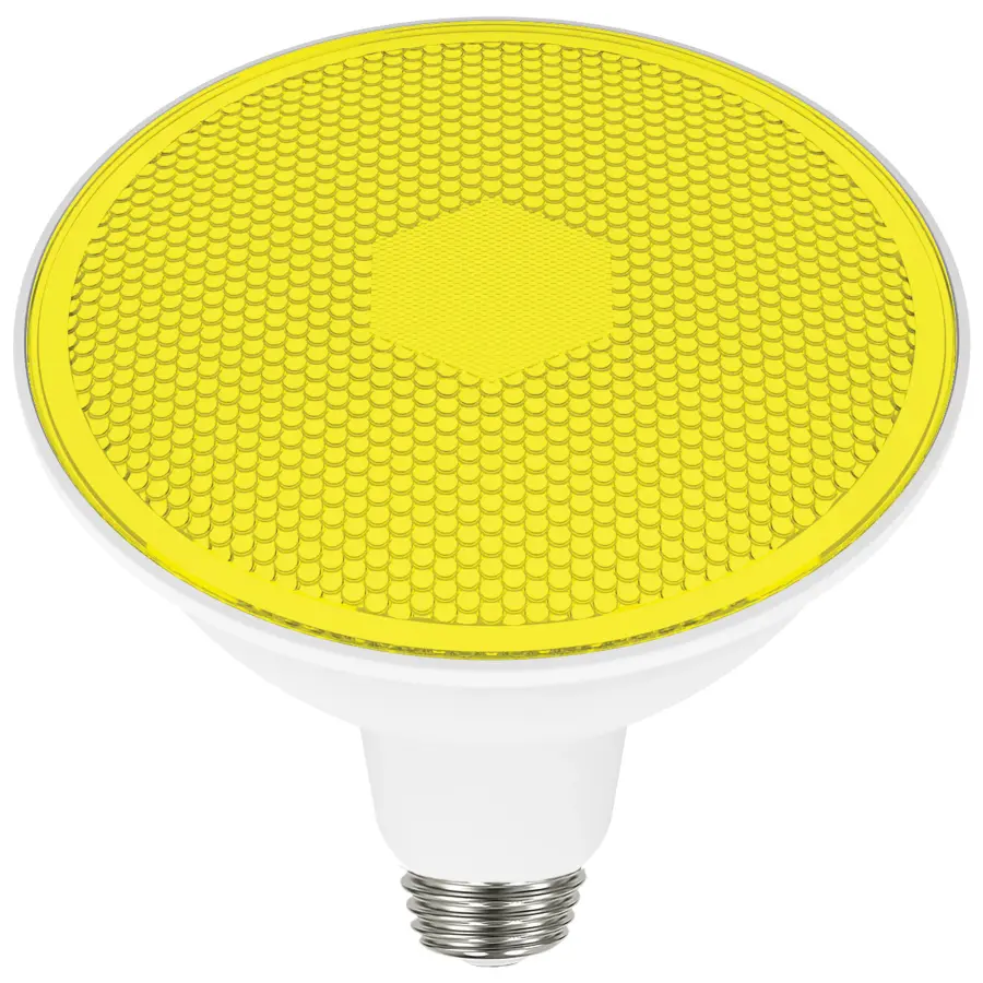 11.5 Watt PAR38 LED - Yellow - 90 degree Beam Angle - Medium base - 120 Volt - Image 3