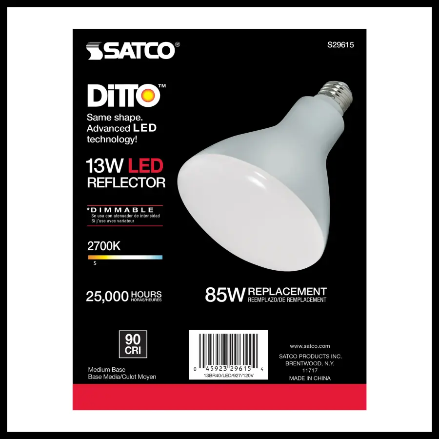 13 Watt - BR40 LED - 2700K - Medium base - 120 Volt - Image 3