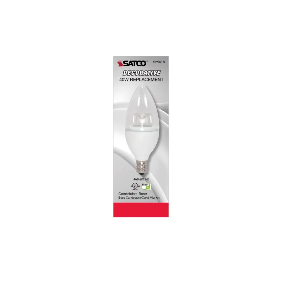 3.5 Watt LED Candle - 2700K - Candelabra base - 120 Volt - Image 3
