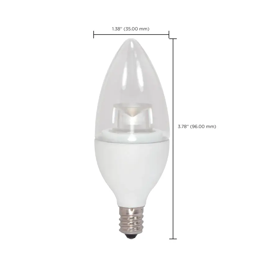 3.5 Watt LED Candle - 2700K - Candelabra base - 120 Volt - Image 8