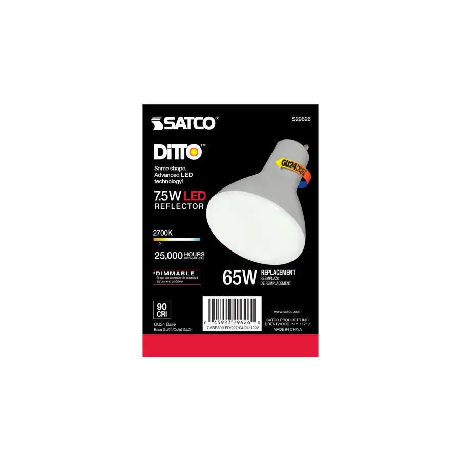 7.5 Watt - BR30 LED - 2700K - GU24 base - 120 Volt - Image 3