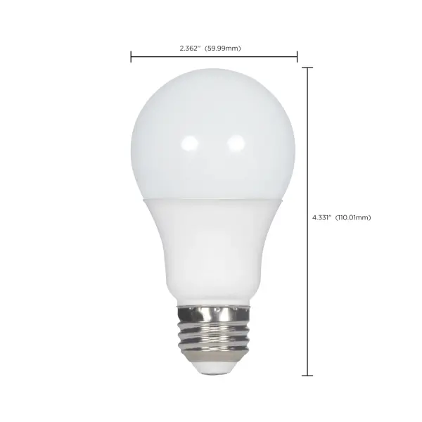 9.8 Watt - A19 LED - Medium base - 2700K - Frosted - 220 deg. Beam Angle - 120 Volt - 2-Pack Display Pack - Image 9