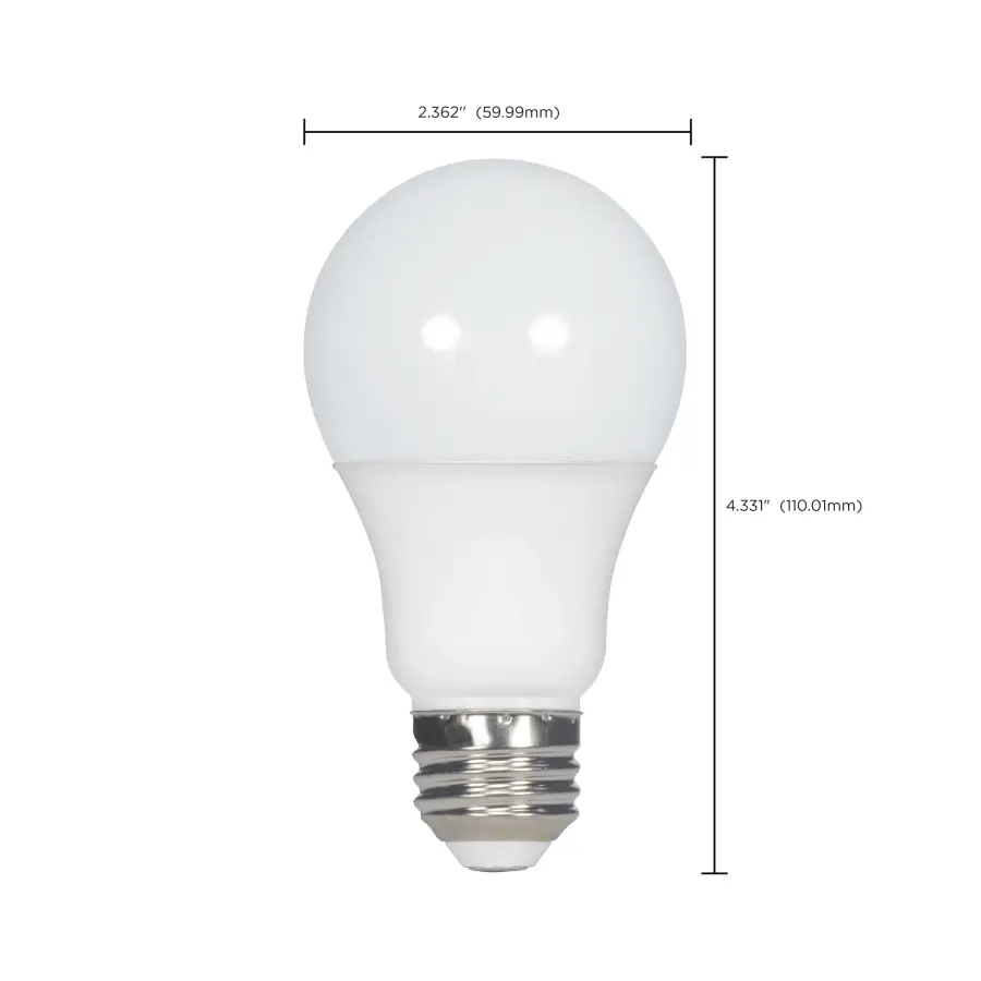 9.8 Watt - A19 LED - Medium base - 2700K - Frosted - 220 deg. Beam Angle - 120 Volt - 2-Pack Display Pack - Image 9