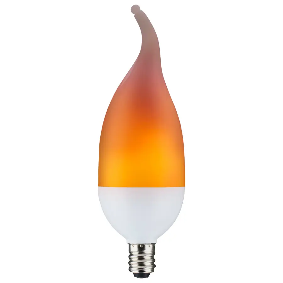 2 Watt LED Flame Bulb - B11 - Candelabra base - 120 Volt - Image 1