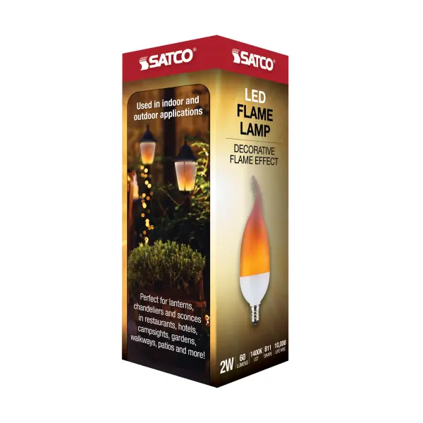 2 Watt LED Flame Bulb - B11 - Candelabra base - 120 Volt - Image 9