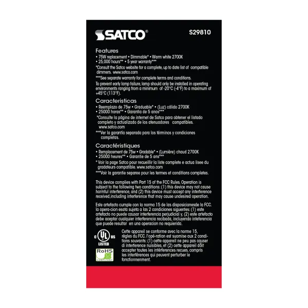 11 Watt - A19 LED - 2700K - Medium base - 220 deg. Beam Angle - 120 Volt - Image 4