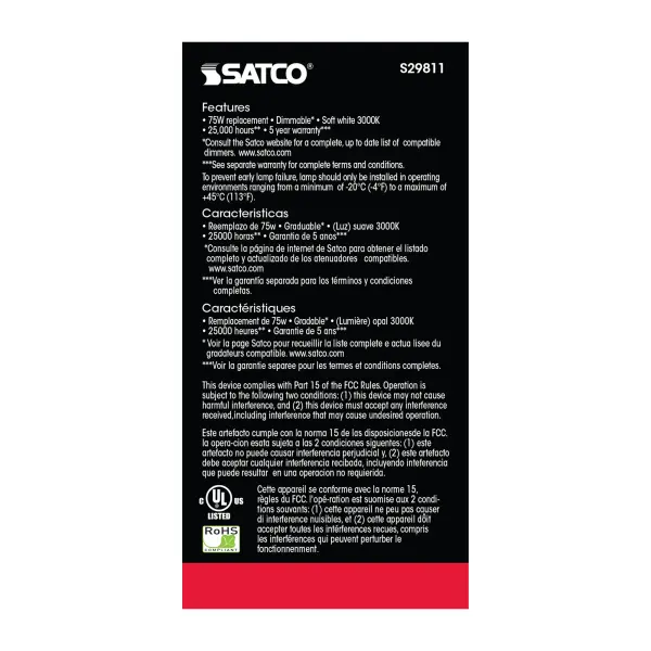 11 Watt - A19 LED - 3000K - Medium base - 220 deg. Beam Angle - 120 Volt - Image 6