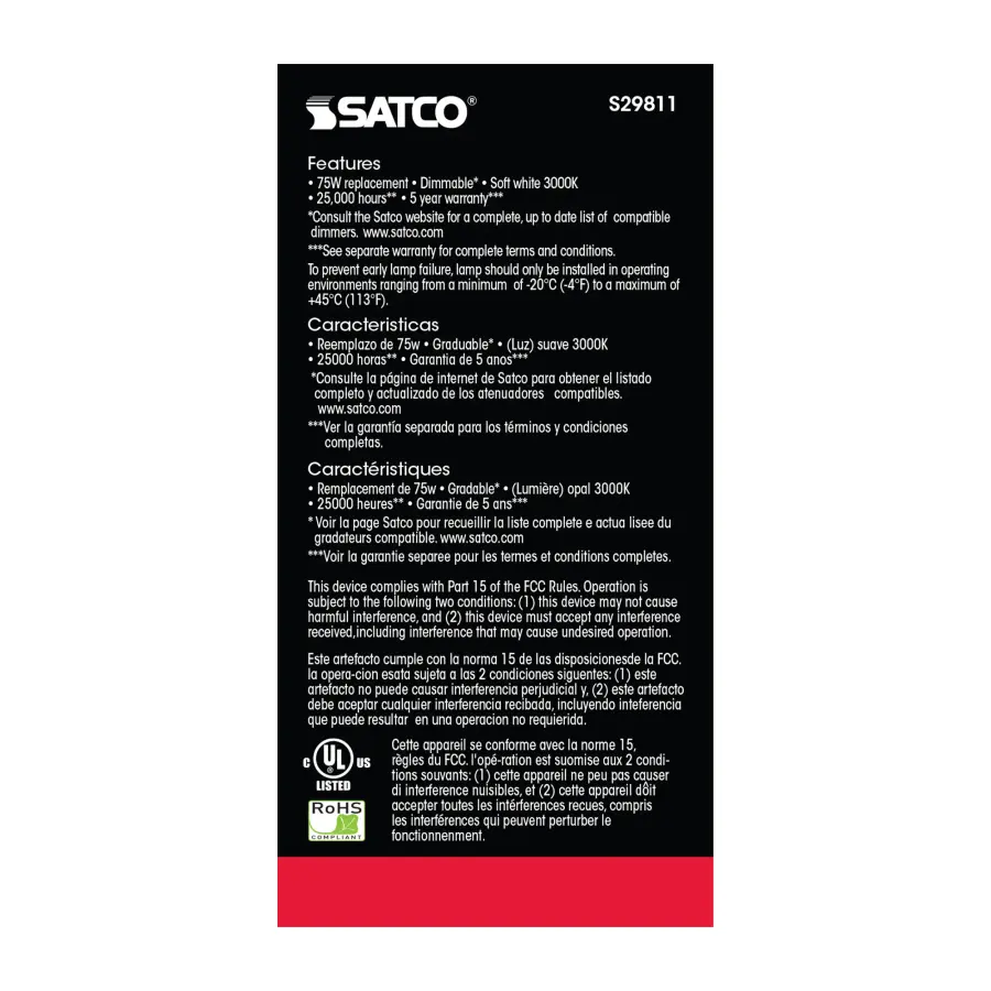 11 Watt - A19 LED - 3000K - Medium base - 220 deg. Beam Angle - 120 Volt - Image 6
