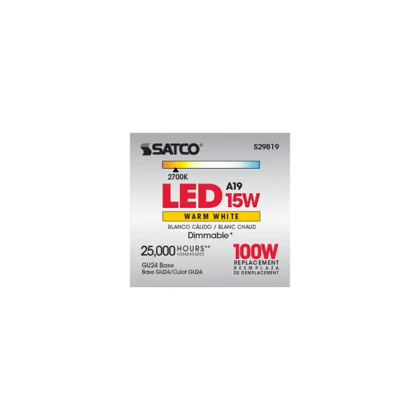 15 Watt - A19 LED - Frosted - 2700K - GU24 base - 220 deg. Beam Angle - 120 Volt - Image 6