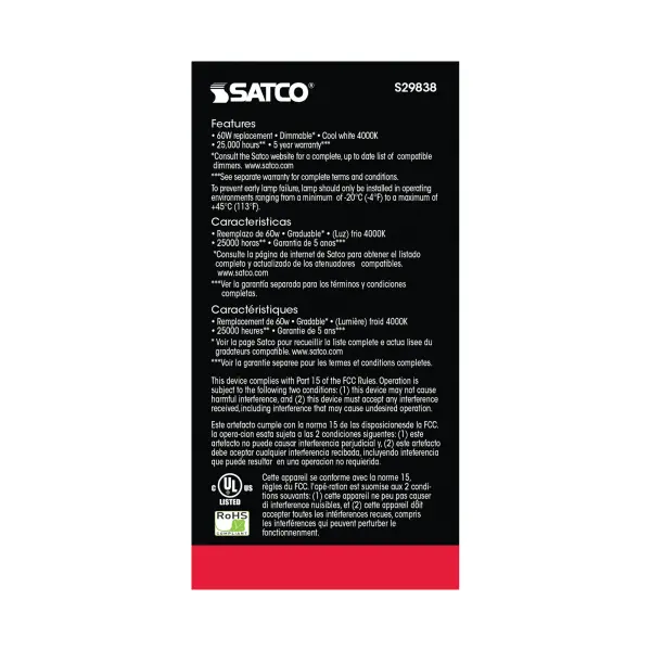 9.8 Watt - A19 LED - 4000K - Medium base - 220 deg. Beam Angle - 120 Volt - Image 8