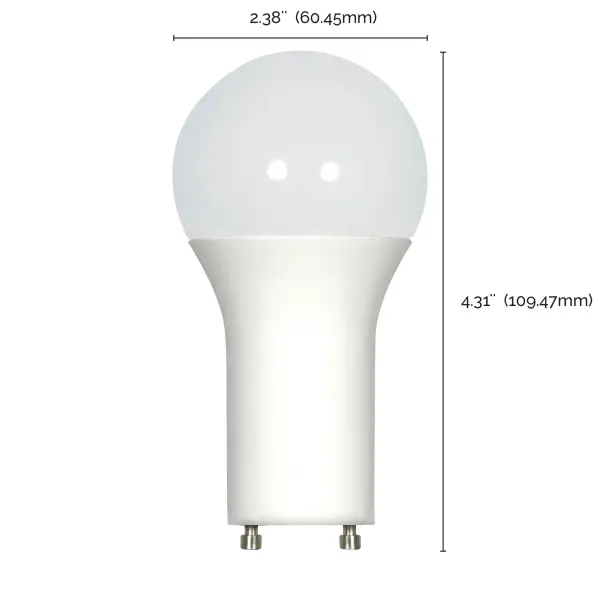 9.8 Watt - A19 LED - 4000K - GU24 base - 220 deg. Beam Angle - 120 Volt - Image 3